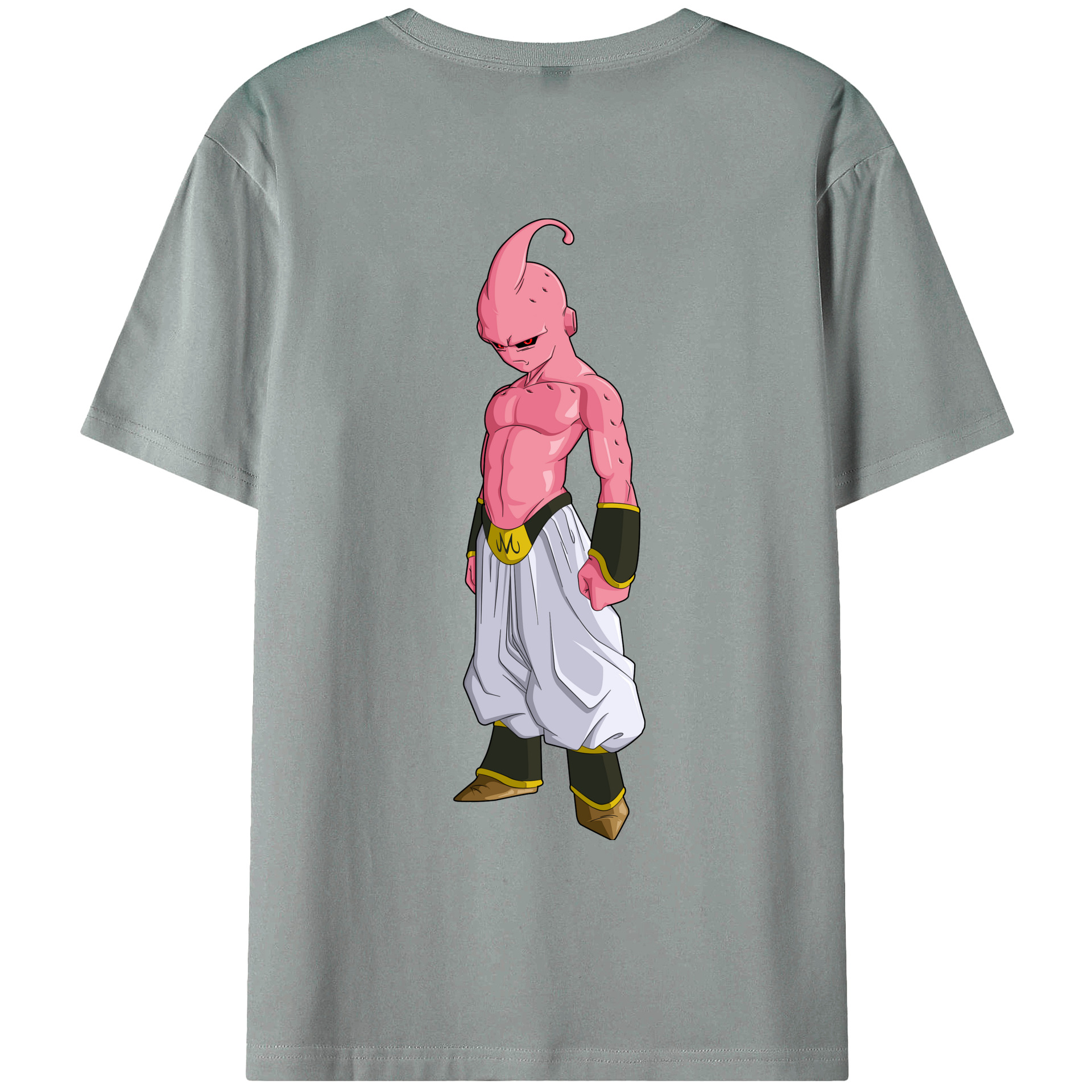 （画像用） ドラゴンボール 魔人ブウ DRAGON BALL Majin Buu 綿100％ メンズ半袖Tシャツ（バックプリント） 通気性
